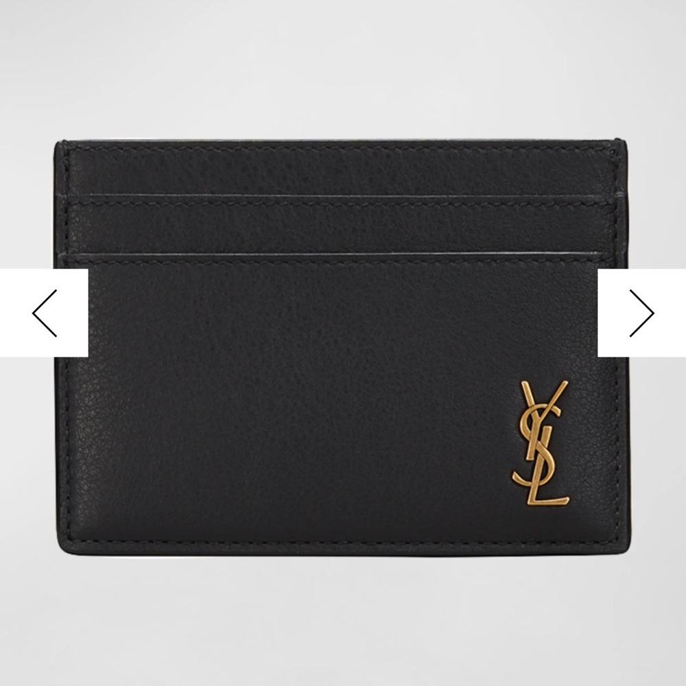 Saint Laurent YSL Monogram Tiny Leather Card Case